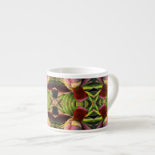 Banana Flower Pattern Espresso Kop