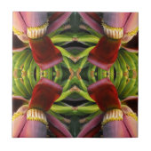 Banana Flower Pattern Tegeltje (Voorkant)