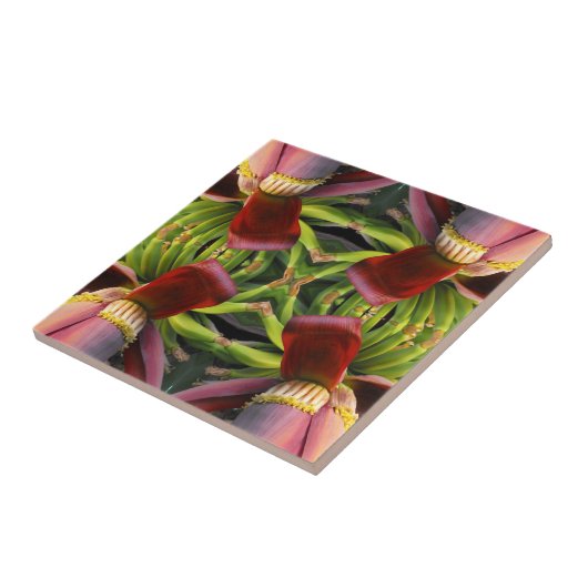 Banana Flower Pattern Tegeltje (Zijkant)