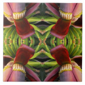Banana Flower Pattern Tegeltje (Voorkant)