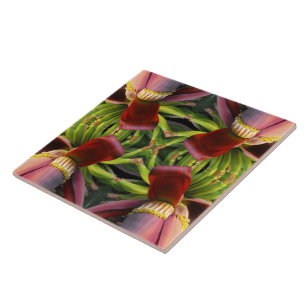 Banana Flower Pattern Tegeltje