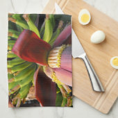 Banana Flower Pattern Theedoek (Quarter Fold)