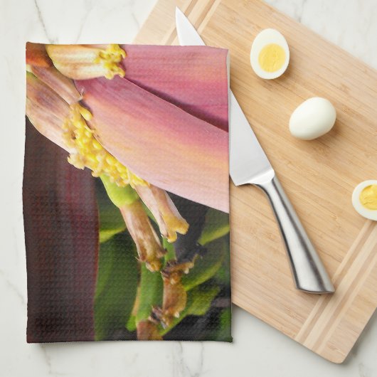 Banana Flower Theedoek (Quarter Fold)