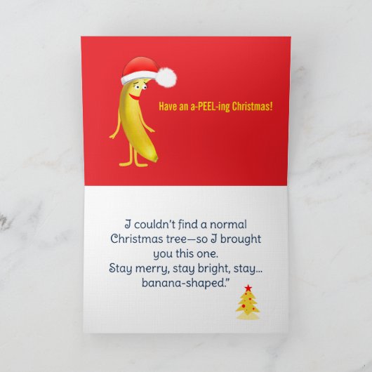 Banana for Christmas Feestdagen Kaart (Binnen)