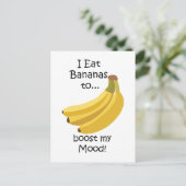 Banana Fruit Boost My Mood Funny Briefkaart (Staand voorkant)