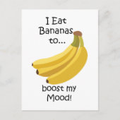 Banana Fruit Boost My Mood Funny Briefkaart (Voorkant)