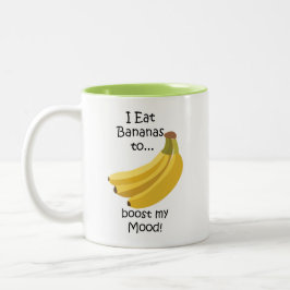 Banana Fruit Boost My Mood Funny Tweekleurige Koffiemok