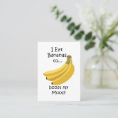 Banana Fruit Boost My Mood Funny Visitekaartje (Staand voorkant)