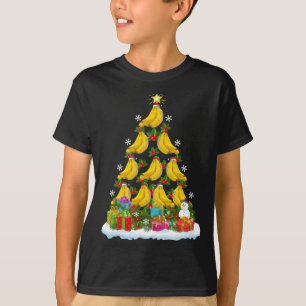Banana Fruit Xmas Tree Lighting Santa Banana Chris T-shirt