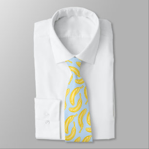 Banana Fruit Yellow Blue Pattern Funny Stropdas