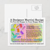 Banana Fud-Sickle Martini Recept Kaart Briefkaart (Voorkant / Achterkant)
