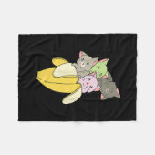Banana Funny Cat | Cute Kitten Gift Fleece Deken (Voorkant (Horizontaal))