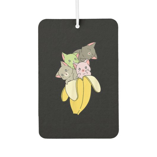 Banana Funny Cat | Cute Kitten Gift Luchtverfrisser (Voorkant)