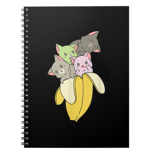 Banana Funny Cat | Cute Kitten Gift Notitieboek (Voorkant)