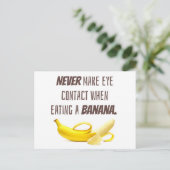 BANANA Funny Gift maakt nooit oogcontact wanneer.. Briefkaart (Staand voorkant)