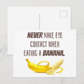 BANANA Funny Gift maakt nooit oogcontact wanneer.. Briefkaart (Voorkant / Achterkant)