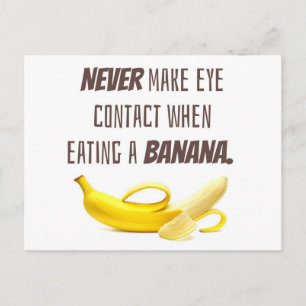 BANANA Funny Gift maakt nooit oogcontact wanneer.. Briefkaart