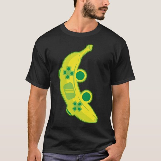 Banana Game Controller Gamer Fruit Food Technology T-shirt (Voorkant)
