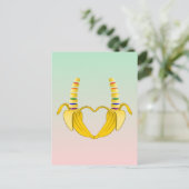 Banana Gay Pride Freedom Heart Briefkaart (Staand voorkant)
