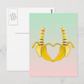 Banana Gay Pride Freedom Heart Briefkaart (Voorkant / Achterkant)