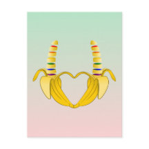 Banana Gay Pride Freedom Heart