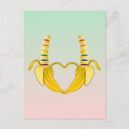 Banana Gay Pride Freedom Heart Briefkaart