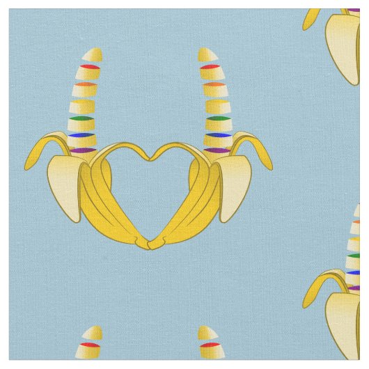 Banana Gay Pride Freedom Heart Stof (Close Up)