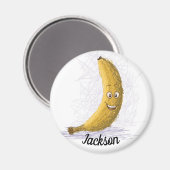 Banana grappige aangepaste naam schattige koelkast magneet (Voorkant / Achterkant)