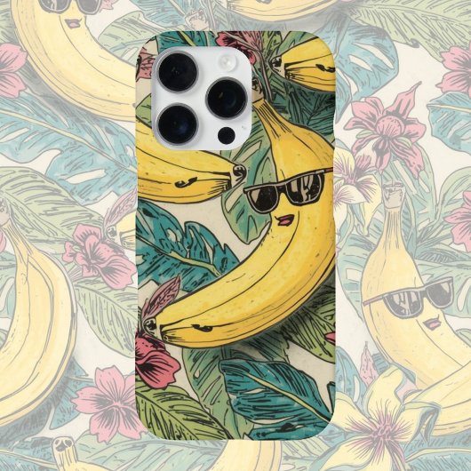 Banana Groove | Funky Dancing Banana Retro Cartoon iPhone Hoesje