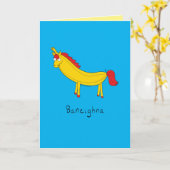 Banana Horse Cute Kinder Kaart (Gele Bloem)