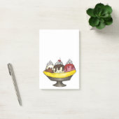 Banana Ice Cream Split Sundae Foodie Post Post-it® Notes (Kantoor)