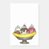 Banana Ice Cream Split Sundae Foodie Post Post-it® Notes (Voorkant)