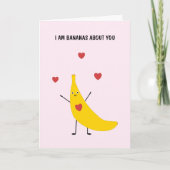 Banana Ik ben Bananen over je Valentijn Love Kaart (Voorkant)