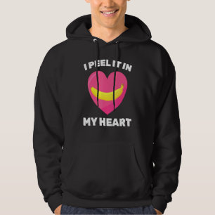 Banana ik voel het in mijn hart vegetariër Vega Hoodie