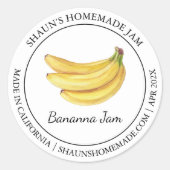 Banana Jam Modern label (Voorkant)