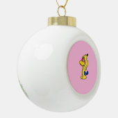 banana jay keramische bal ornament (Links)