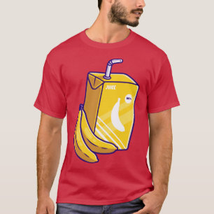 Banana Juice Box Cartoon T-shirt