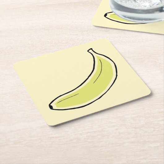 Banana Kartonnen Onderzetters (Schuin)