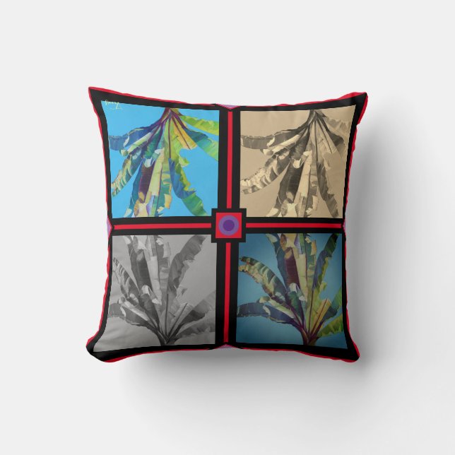 Banana keer vier door Bruce Tunis Kussen (Voorkant)