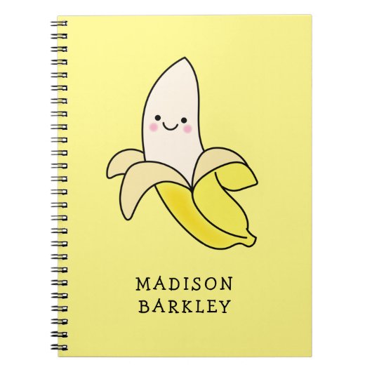 Banana Kid's Lieve Kawaii Notitieboek (Voorkant)