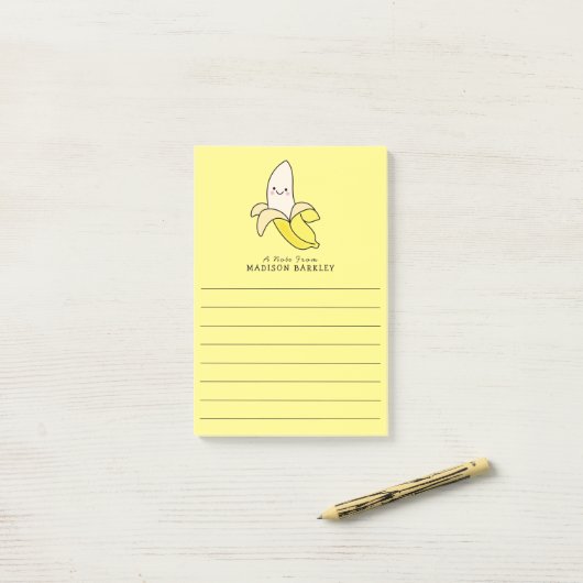 Banana Kind Cute Kawaii Post-it® Notes (Op bureau)