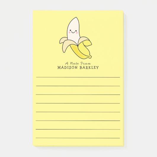 Banana Kind Cute Kawaii Post-it® Notes (Voorkant)