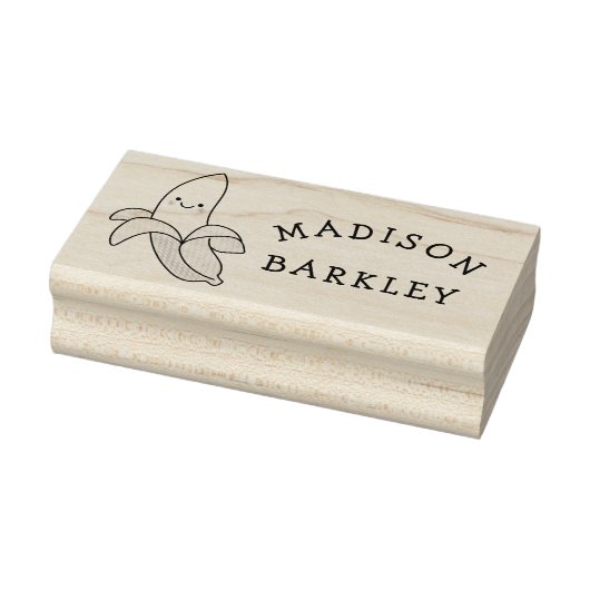 Banana Kind Leuke Kawaii Naam Rubberstempel (Stempel)