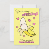 Banana Kinder klaslokaalkaarten voor Valentijnen Bedankkaart (Voorkant)