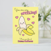 Banana Kinder klaslokaalkaarten voor Valentijnen Bedankkaart (Staand voorkant)