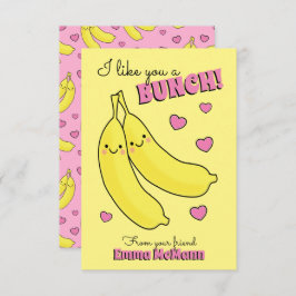 Banana Kinder klaslokaalkaarten voor Valentijnen Bedankkaart
