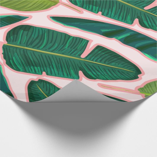 Banana Leaf Blush Cadeaupapier (Hoek)