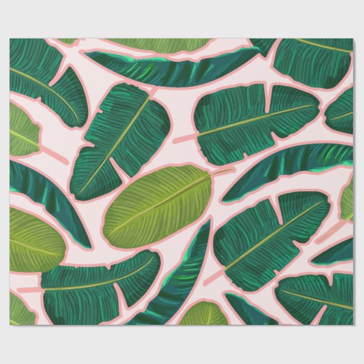 Banana Leaf Blush Cadeaupapier (Vlak)