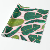 Banana Leaf Blush Cadeaupapier (Uitgerold)