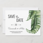 Banana Leaf Landscape Save the Date Invitation Kaart (Voorkant)